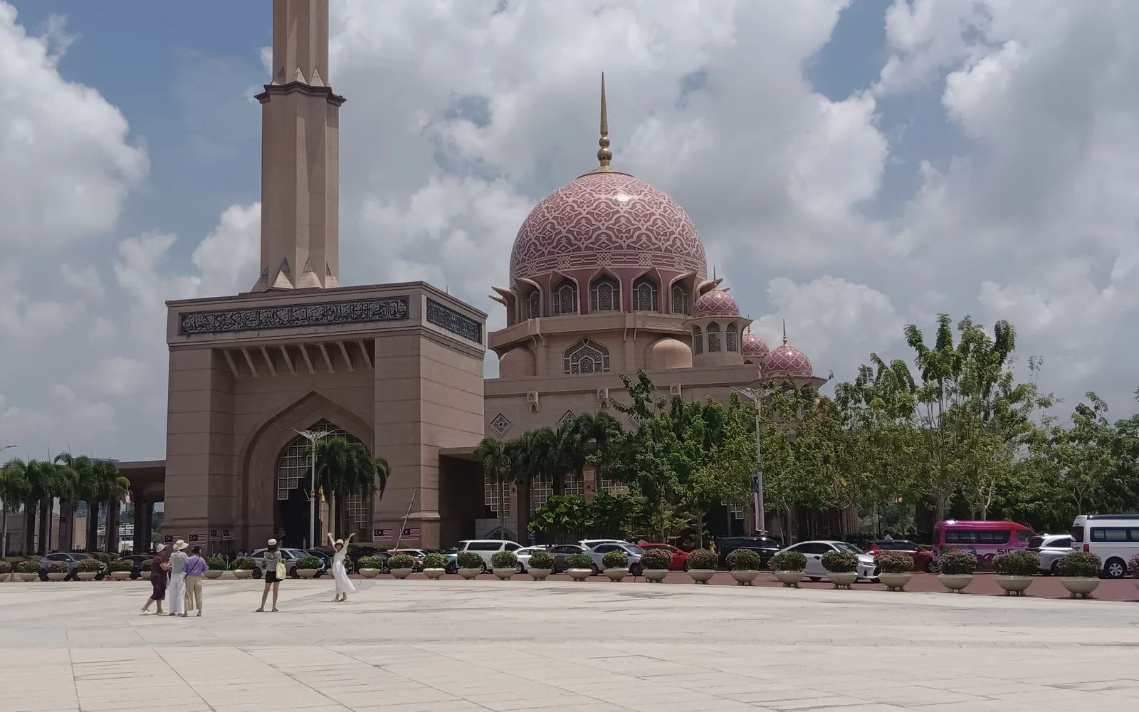 The pink Putra Mosque in Putrajaya, Malaysia — photo by goFLY founder Mahabub Alam Razu