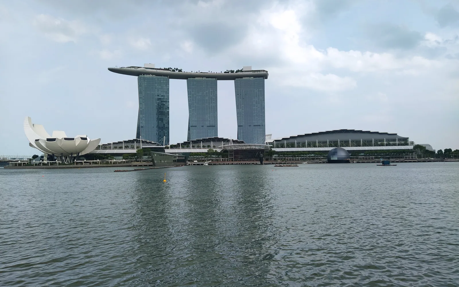 Marina Bay Sands and the Singapore skyline across the bay — photo by goFLY founder Mahabub Alam Razu