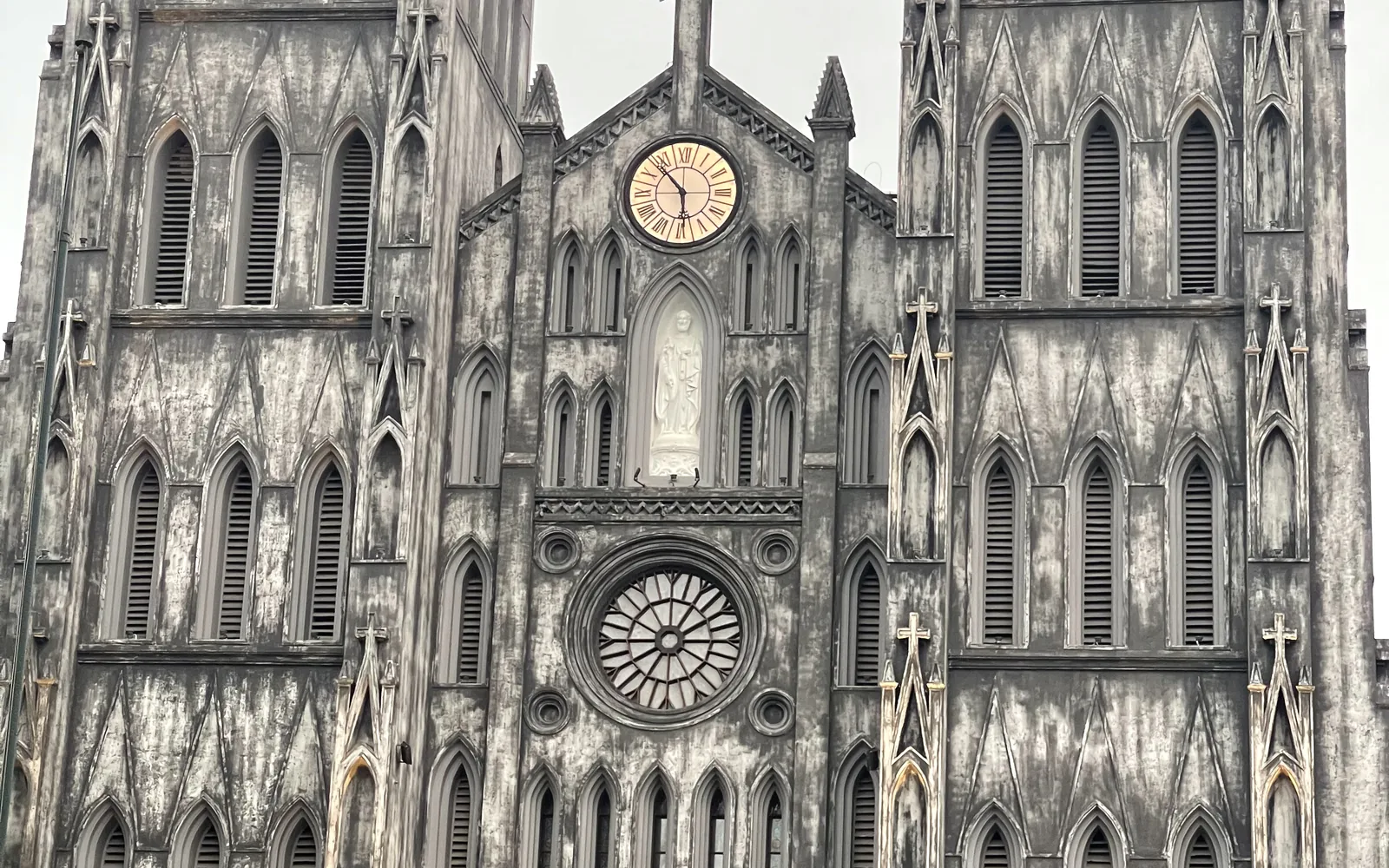 The neo-Gothic St. Joseph's Cathedral in Hanoi's old quarter, Vietnam — photo by goFLY founder Mahabub Alam Razu, August 2024
