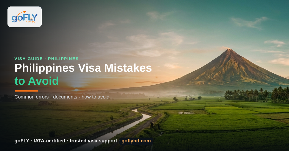 Mistakes in Applying for Philippines Visa — Mayon Volcano, Albay at sunset, goFLY Limited IATA-certified