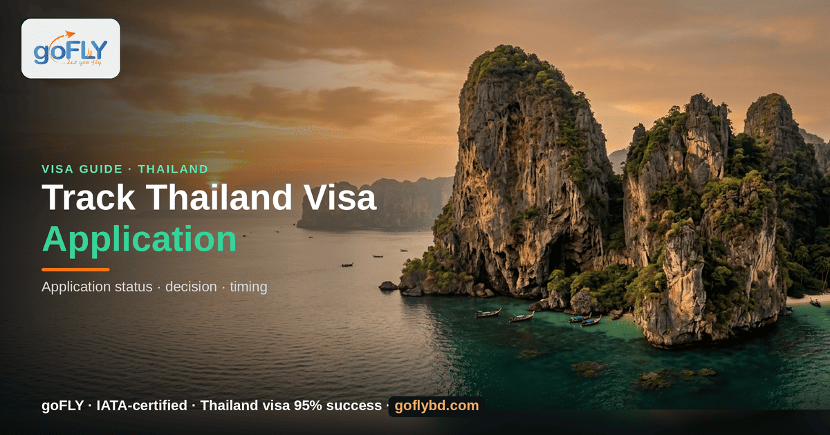 Track Your Thailand Visa Application from Bangladesh — Phi Phi Islands, Krabi at sunset, goFLY Limited IATA-certified