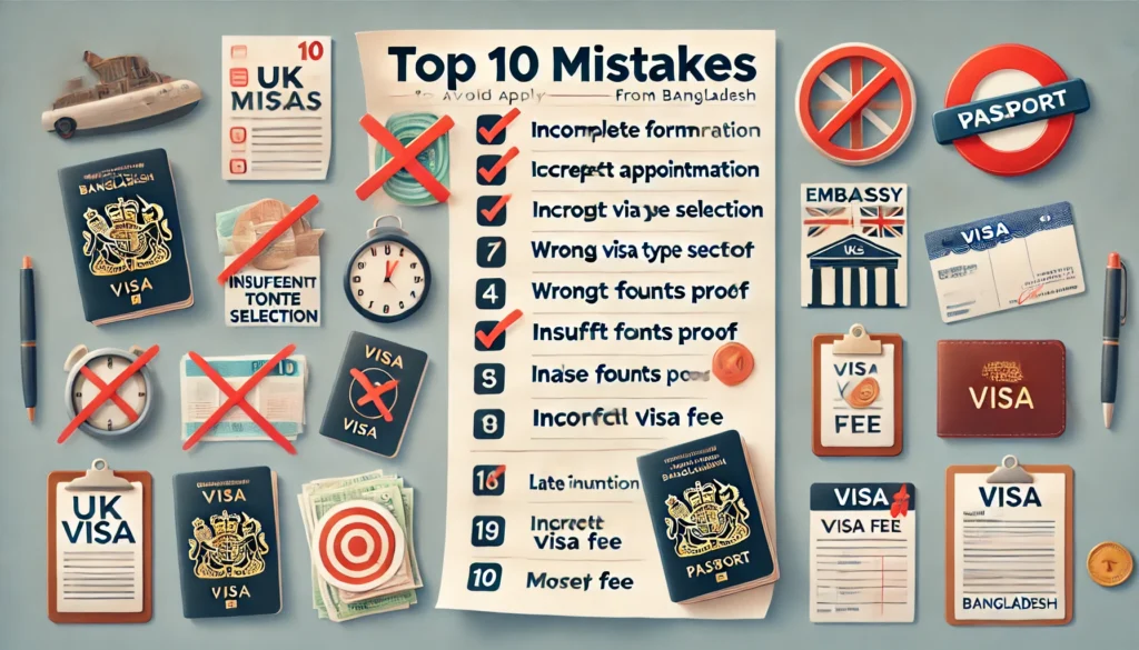 Top 10 Mistakes to Avoid Applying for a UK Visa From Bangladesh