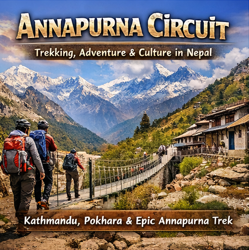 Annapurna Circuit trekking route with scenic mountain trails and Himalayan views